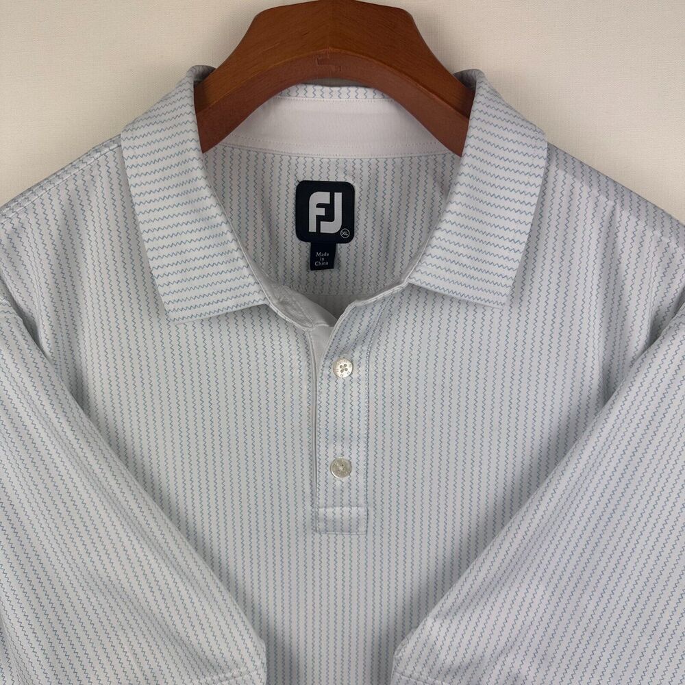FootJoy FJ Men's Size XL Performance Golf Polo Shirt Casual All Over Print Shirt